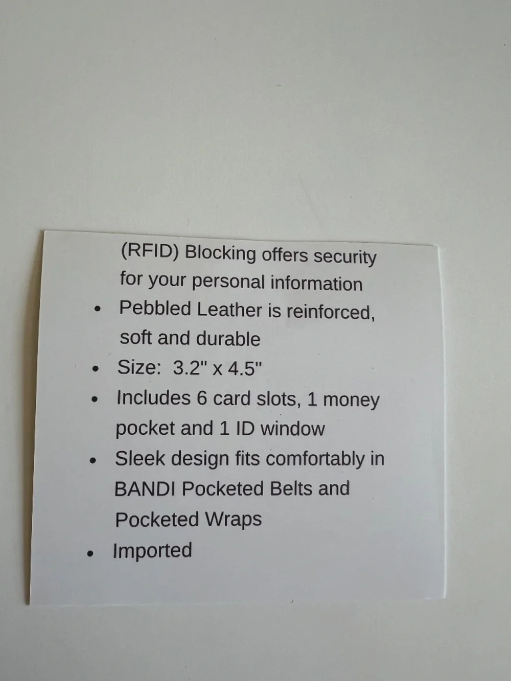 Bandi new insert